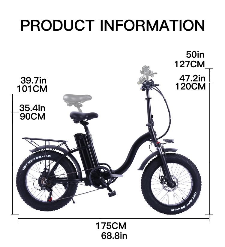 Electric Bike1000w 48V 15ah Lithium Battery 4.0 Fat Ebike Fatbike Folding Folding Bike Adult 20 Inch Electric Bike Electric Bike