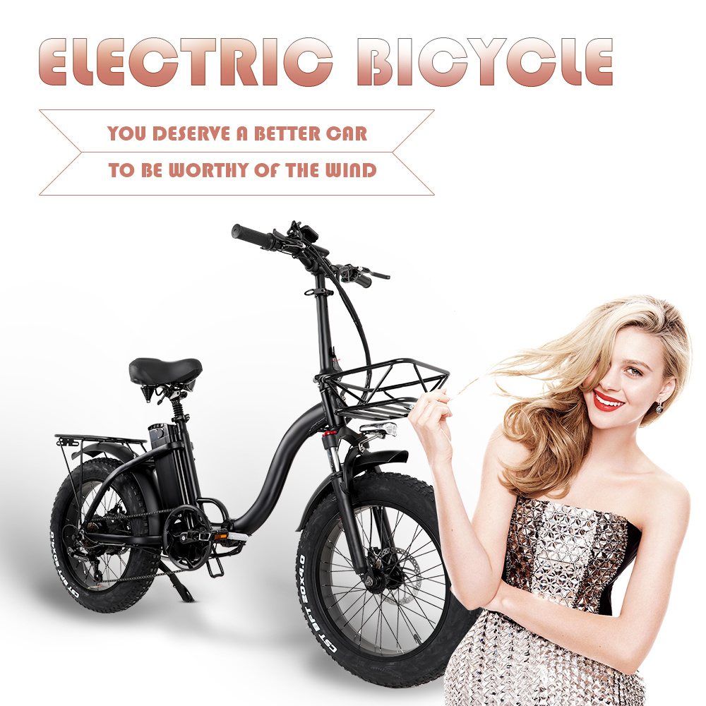 Electric Bike1000w 48V 15ah Lithium Battery 4.0 Fat Ebike Fatbike Folding Folding Bike Adult 20 Inch Electric Bike Electric Bike