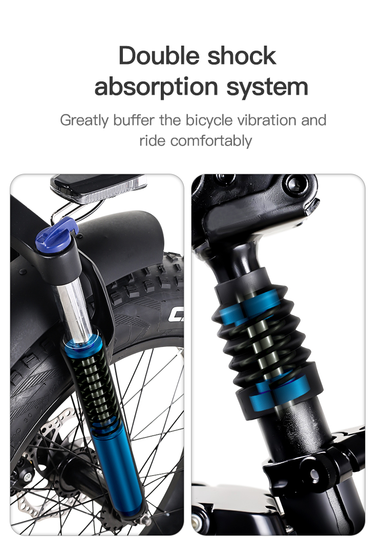 Electric Bike1000w 48V 15ah Lithium Battery 4.0 Fat Ebike Fatbike Folding Folding Bike Adult 20 Inch Electric Bike Electric Bike